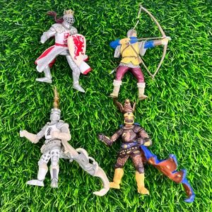 Papo Medieval Knight Archer Action Figure Lot of 4 Red Dragon Eagle Unicorn